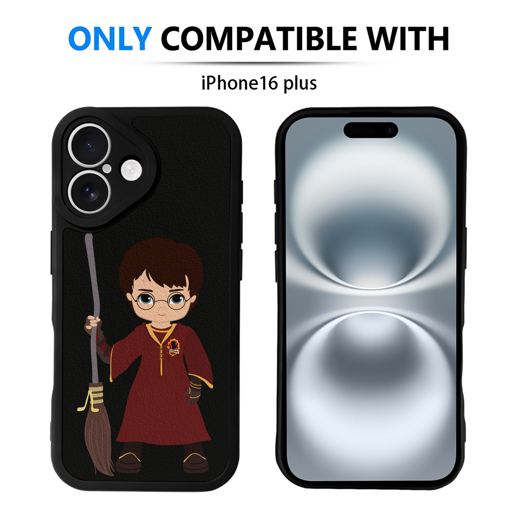 （画像用） Harry Potter ハリー・ポッターシリーズ 【iPhone 16シリーズ対応】シリコンスマホケース（レザー調） 材質：シリコン